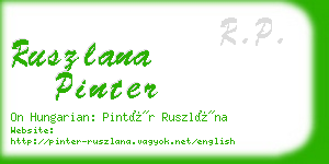 ruszlana pinter business card